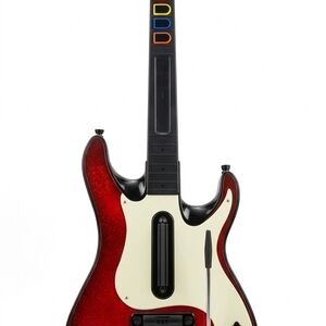 Metallic Red Band Hero / GH5 Guitar for Xbox 360 & PC - Tested & Working